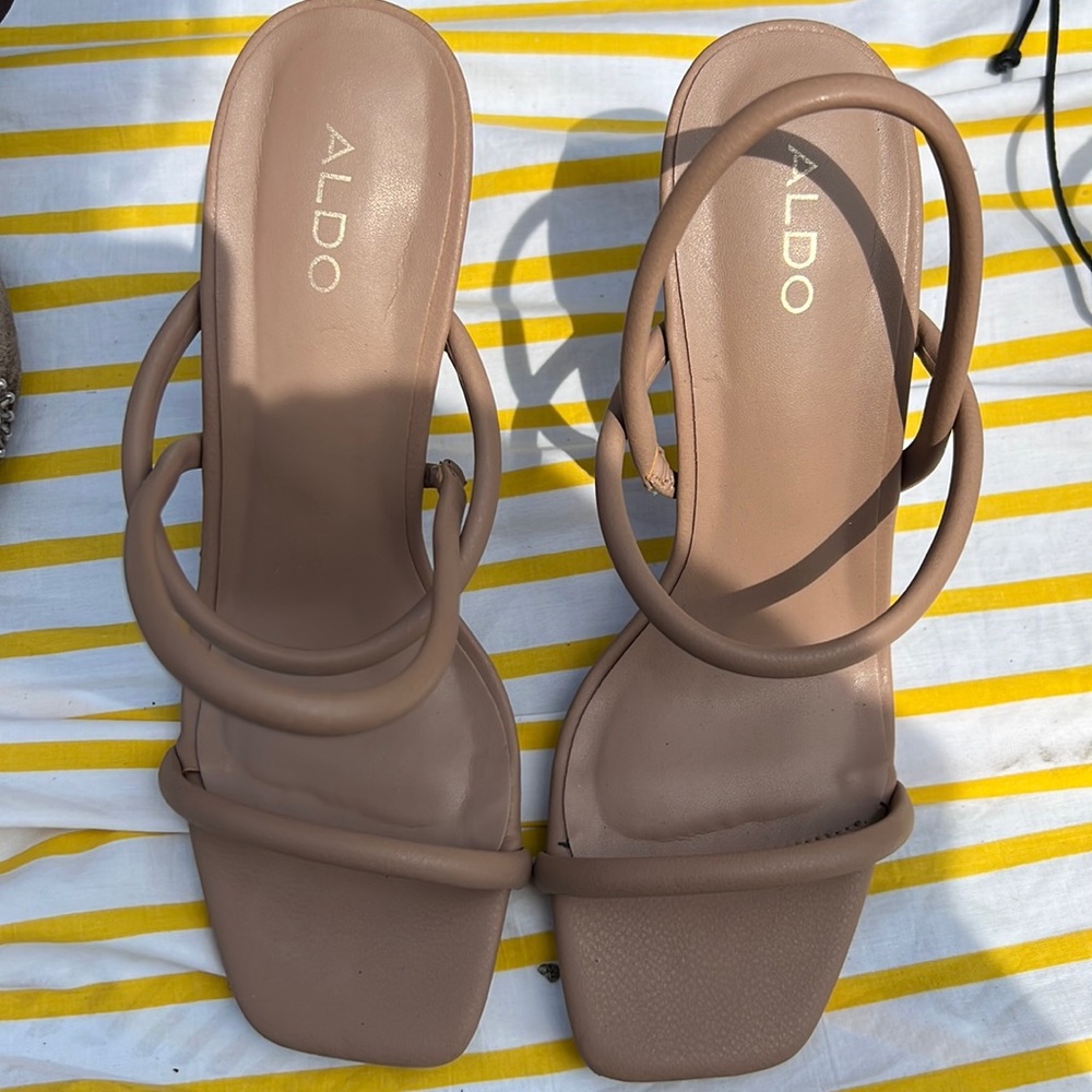 Aldo nude strappy heels
